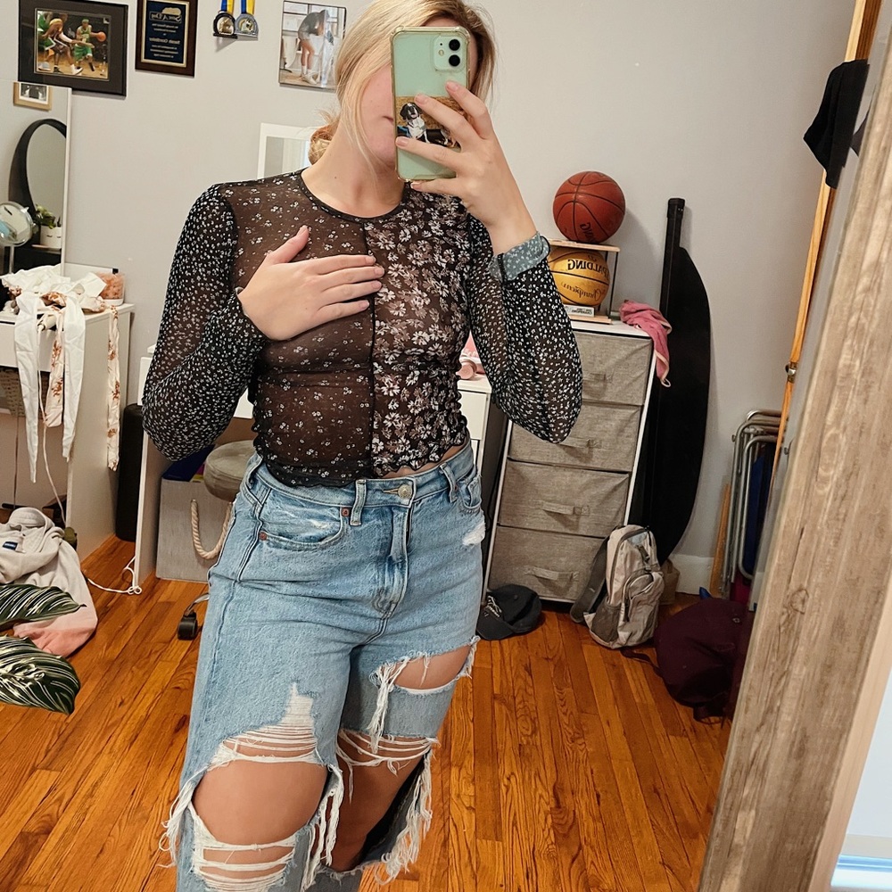 two tone long sleeve